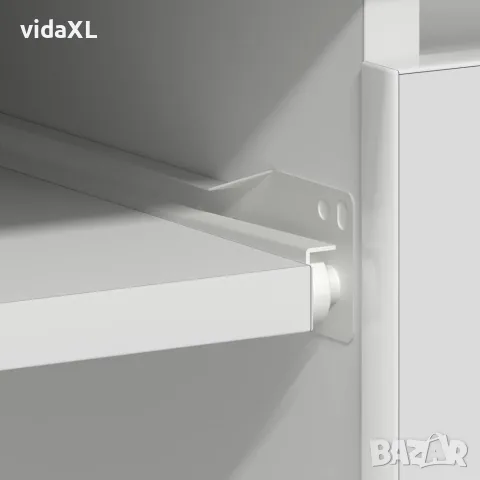 vidaXL Бюро, бяло, 90x45x76 см, инженерно дърво, снимка 10 - Бюра - 56147772