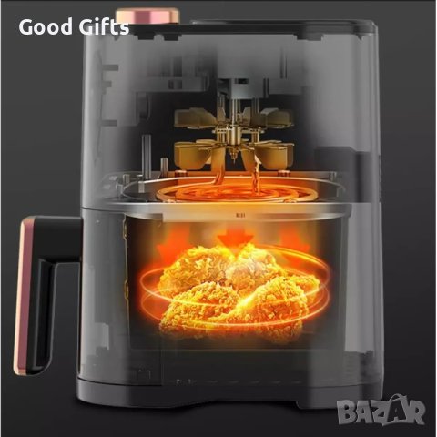 Уред за готвене с горещ въздух (6 литра, 2400 W), снимка 4 - Фритюрници - 40840264
