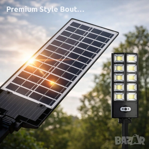 Led соларна улична лампа - сензор за движение и дистанционно управление, снимка 17 - Други стоки за дома - 53923658