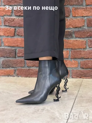 Дамски черни боти Yves Saint Laurent - 2 налични цвята на тока Код D1039, снимка 3 - Дамски боти - 47401673