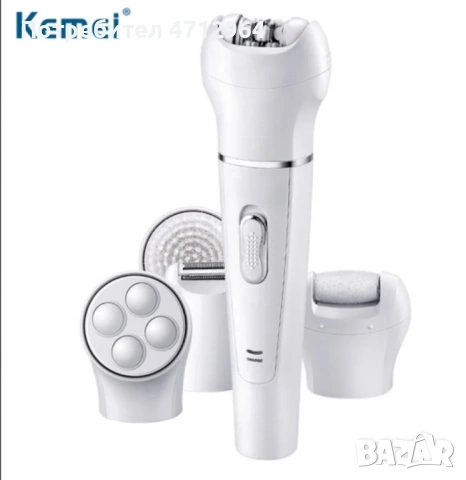 Епилатор Kemei 5 в 1, Бръснене, Масаж, Почистване и Ексфолиране, снимка 3 - Други - 53156511