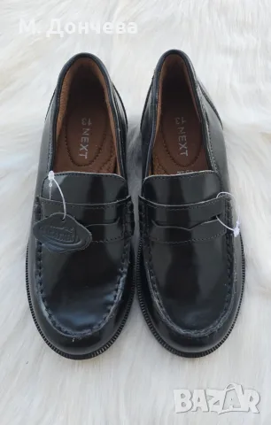 Детски официални обувки Next Black Leather Loafers №31 - НОВИ, снимка 12 - Детски обувки - 55958717
