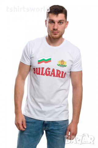Нова мъжка тениска с трансферен печат България, знаме и герб, снимка 5 - Тениски - 27995178