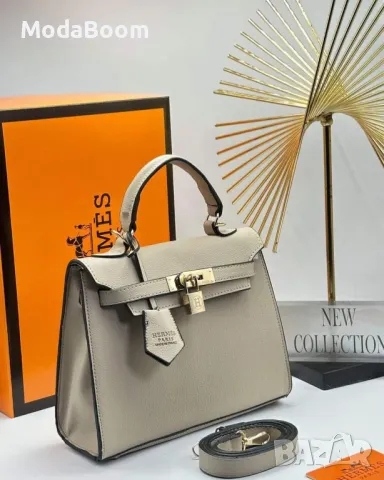 Hermes • сива дамска чанта 