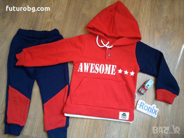 Комплект за момче от 2 части в червено и тъмносиньо, снимка 4 - Детски комплекти - 34458846