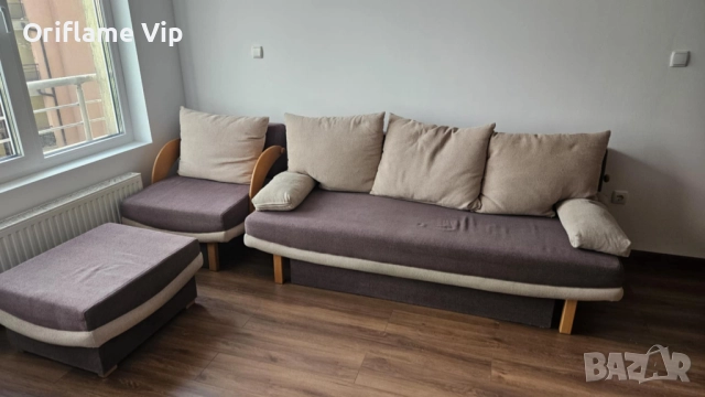 Диван, канапе и табуретка, снимка 9 - Дивани и мека мебел - 51546009