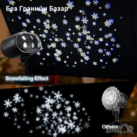 Нов LED снежен външен Проектор IP65 с дистанционно и голямо покритие, снимка 7 - Други - 52483003