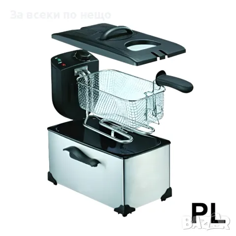 Фритюрник Voltz V51980E, 3 литра, 2200W, Инокс Код P293, снимка 2 - Фритюрници - 49770696