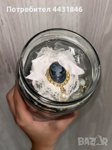 ПРОМО ЦЕНА Буркан с cameo, vintage, goth бижута, снимка 4 - Бижутерийни комплекти - 54031745