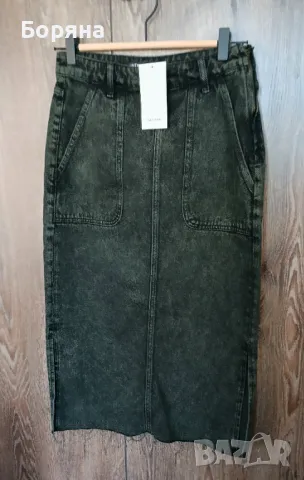 Zara нова с етикет пола сив деним, снимка 1