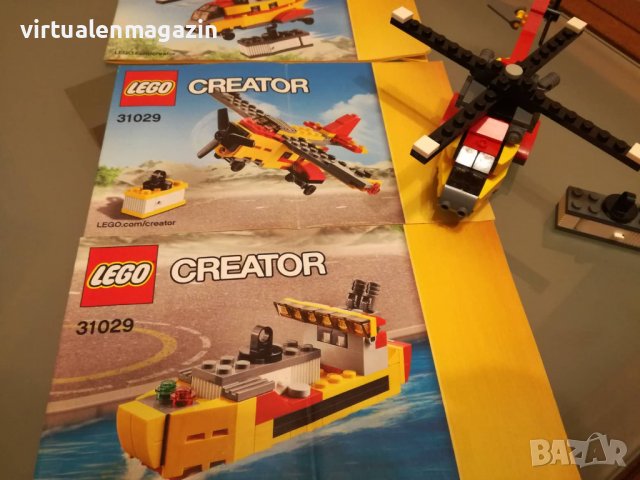 Конструктор Лего - модел LEGO Creator 3 в 1: 31029 - Товарен хеликоптер, снимка 6 - Конструктори - 37625232