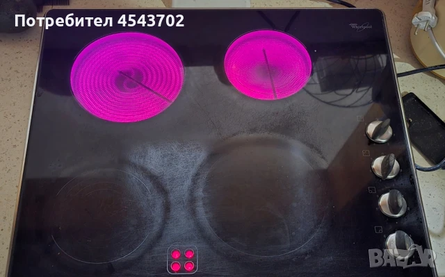 Керамичен плот с 4 котлона, снимка 2 - Котлони - 51248620