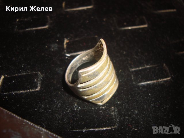 СТАР ВИНТИДЖ СТИЛ СРЕБЪРЕН 925 СРЕБРО ПРЪСТЕН с ПАТИНА 7076, снимка 7 - Пръстени - 30330678
