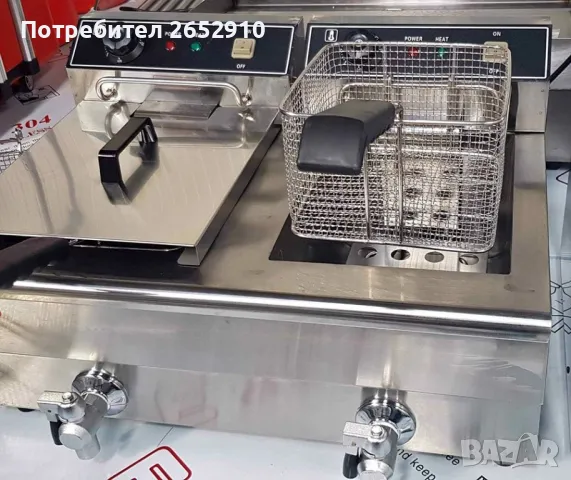 Професионален електрически фритюрник 2х8литра с кранове 2 Модела Цена 479лв/244,91€, снимка 11 - Обзавеждане на кухня - 48595356