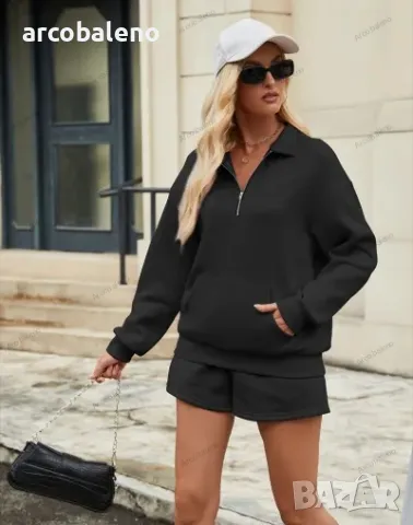 Дамски едноцветен комплект от две части, 7цвята , снимка 5 - Комплекти - 47397954