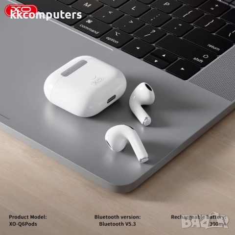 Bluetooth Handsfree Wireless XO-Q6 Pods /Бял/ Баркод : 2404151