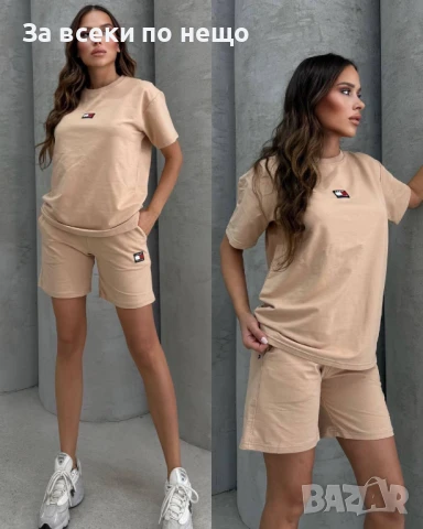 Tommy Hilfiger Дамски Летен Спортен Комплект🔝Дамски Спортен Екип Томи Хилфигер - 5 Цвята Код A712, снимка 2 - Комплекти - 50945730