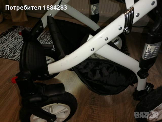 Комбинирана бебешка количка 3в1 Lorelli Mia, Red and Black, снимка 14 - Детски колички - 38033312