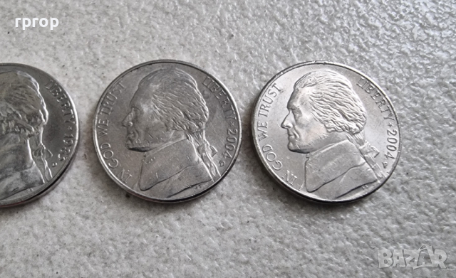 Монети. САЩ . 5 цента . 4 различни монети., снимка 8 - Нумизматика и бонистика - 44693638