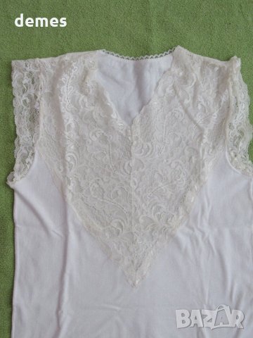 Бял дамски корсаж без ръкав  с изящна дантела, нов, размер М, снимка 5 - Корсети, бюстиета, топове - 31205028