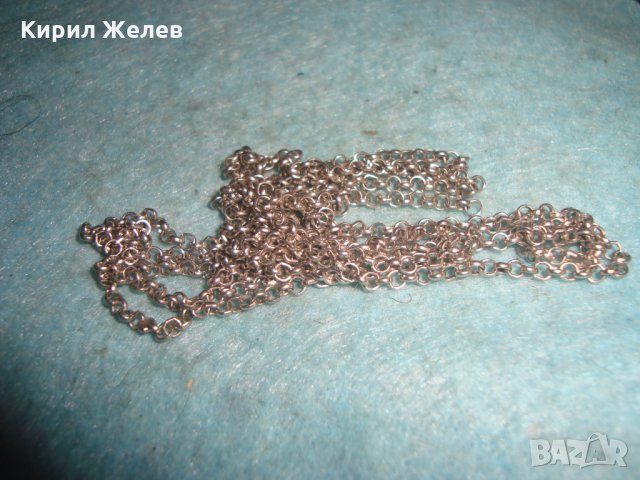 ДЪЛГА ЗДРАВА ТЪНКА СТОМАНЕНА ВЕРИЖКА ПОПСКА ПЛЕТКА СРЕБРИСТО СИНДЖИРЧЕ 27171