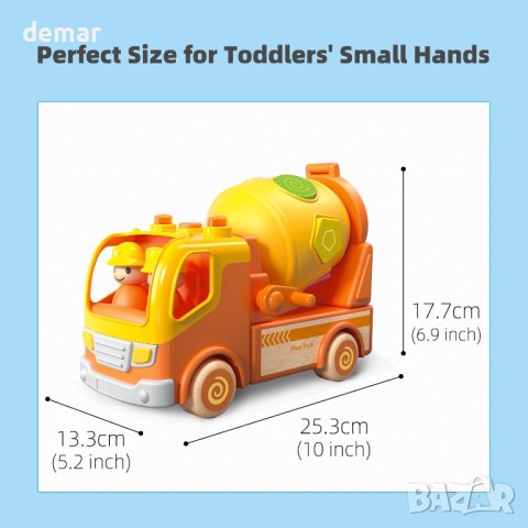 Камион строител със звук и светлини за малки деца , снимка 4 - Образователни игри - 42795904