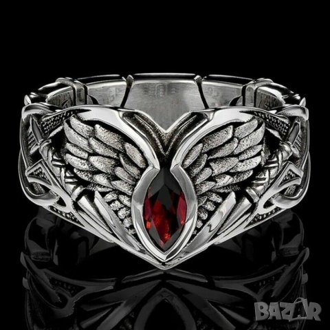 Викингски пръстен с рубин