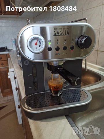 Кафе машина Гаджия кареза де лукс с ръкохватка крема диск, работи перфектно и прави уникално кафе, снимка 3 - Кафемашини - 51530908