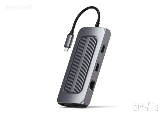 Satechi USB-C Multiport MX Adapter (тъмносив) - хъб/док за Macbook