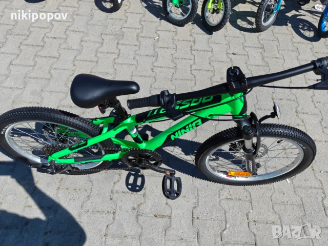 BG Алуминиев велосипед 20" NINJA зелен, снимка 3 - Велосипеди - 54334682