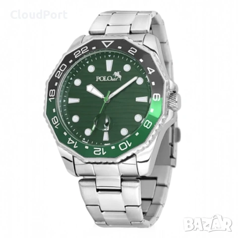 Мъжки комплект, POLO Air, Портфейл, Колан, Черен Часовник, 55 мл Парфюм, сив, снимка 2 - Портфейли, портмонета - 53114641