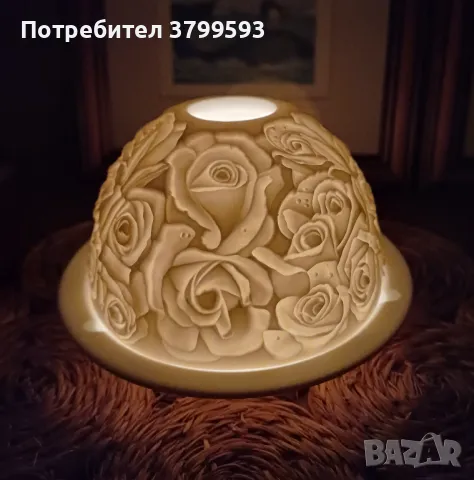 Порцеланов свещник BERNARDAUD LIMOGES, снимка 3 - Декорация за дома - 49032274