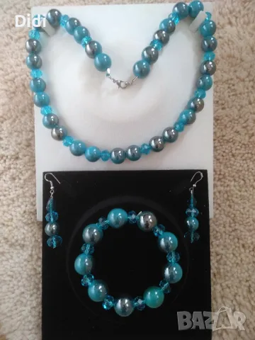 Колие гривна и обеци ръчна изработка 