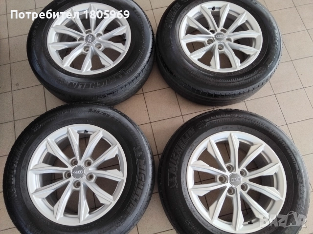 4бр. ал. джанти Audi (оригинални) 5x112 , 8x17 , ET39 , централен отвор 66,5мм, снимка 5 - Гуми и джанти - 51809980