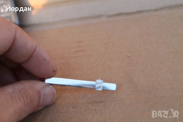 Сребърна щипка за вратовръзка 0,925, снимка 3 - Колиета, медальони, синджири - 53275056