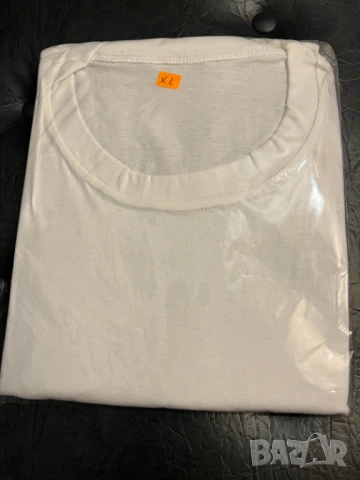 Нови памучни тениски – бяла и оранжева, снимка 2 - Тениски - 54072758