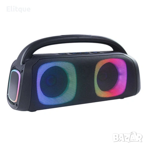 Парти тонколона 2 × 5.25" – 40 W RMS, Bluetooth, RGB LED светлини, батерия 3600 mAh, снимка 5 - Тонколони - 53187326