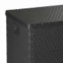 vidaXL Градински сандък за съхранение антрацит 120x56x63 см PP ратан, снимка 6