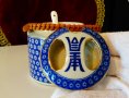 Захарница китайски порцелан,кобалт,злато. , снимка 2