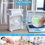 Преносим Въздушен 3 в 1 Охладител, Овлажнител и Вентилатор с Air Cooler LED и Резервоар за Вода 600 , снимка 3
