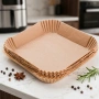 Незалепващи хартиени подложки за Air Fryer 23 x 23 x 4.5 cm – 100 бр. - топлоустойчиви до 240°C, снимка 2