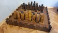 Голям стар дървен шах -ръчна изработка, снимка 1 - Антикварни и старинни предмети - 44327128