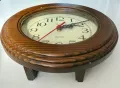 Винтидж дървен часовник с кварцов механизъм, снимка 3