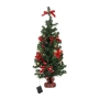 Декоративна коледна елха на батерии с топки, коледна звезда, 90 см, снимка 1