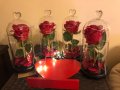 Стъкленица с вечна роза / Св.Валентин / Мече от вечни рози, снимка 3