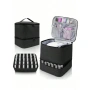 Черна чанта за маникюр с 2 нива и място за инструменти 4650, снимка 2