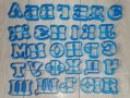 5.5 см кирилица български букви пластмасови резци форми за сладки тесто фондан бисквитки, снимка 1 - Форми - 33703762