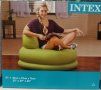 Надуваемо кресло, фотьойл, пуф, барбарон Intex, 84х99х76 см, Зелен и бял до 100 кг., снимка 7