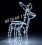 Коледен светещ елен, коледен елен височина 90 см, жълта, бяла или синя светлина, снимка 1