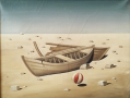 Картина "Лодки", худ. М. Тозев, 1996 г., снимка 2